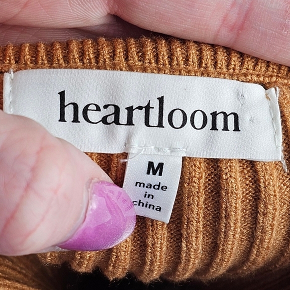 Heartloom Pamela Cami Toffee Ribbed Halter Tank Top With Beaded Neckline Sz M - Picture 9 of 12